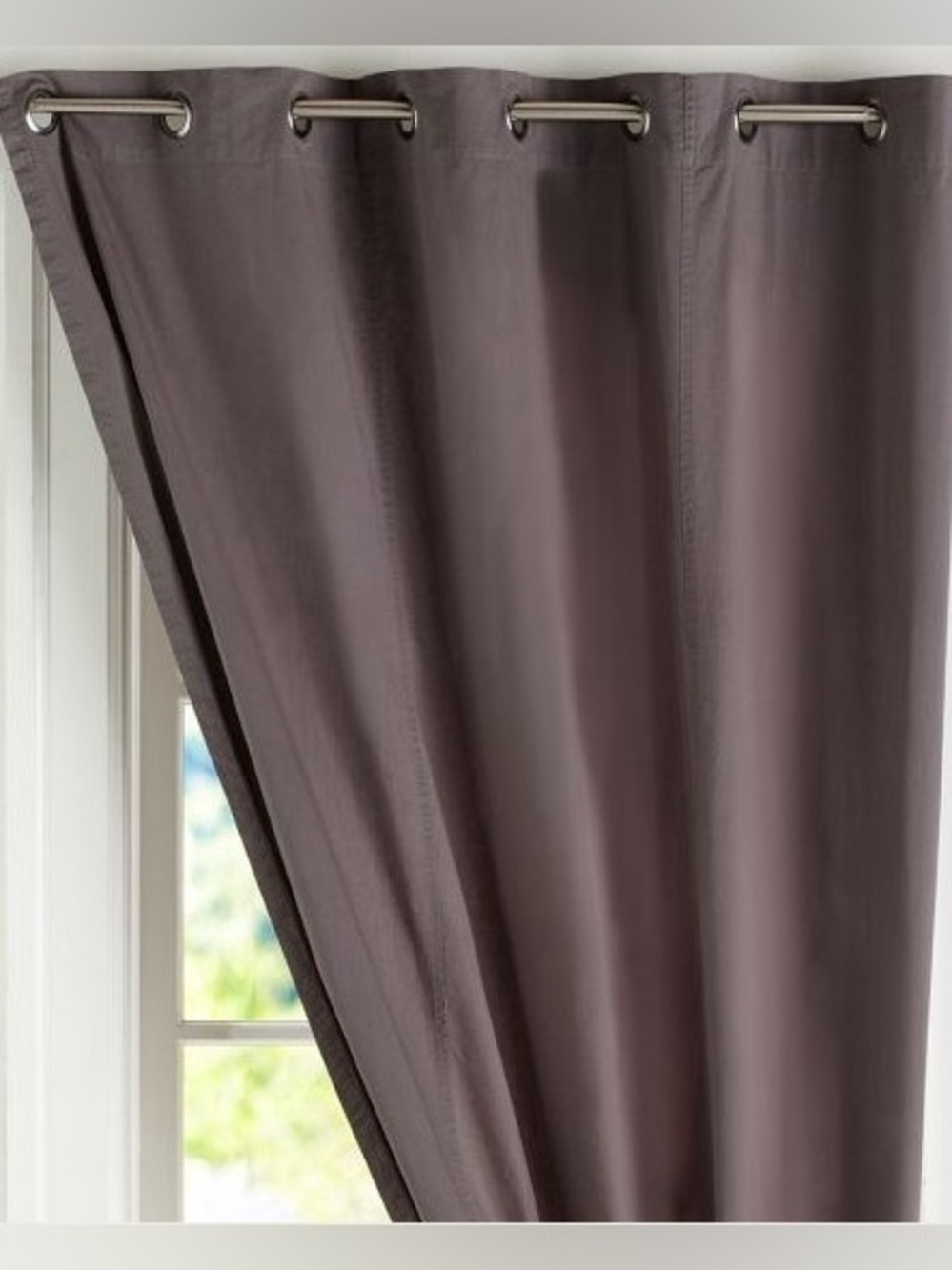 NEW WITHOUT TAG Pottery Barn Teen PBTEEN Classic Metro Drape 50x84” 1pc charcoal